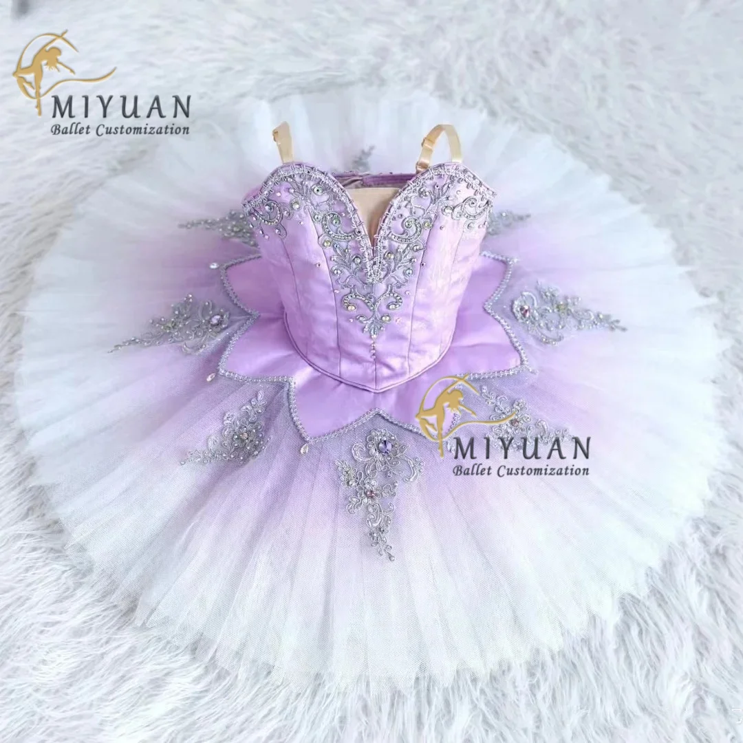 2023 new high-end custom lilac tutu private custom adult and children professional ballet performance clothing