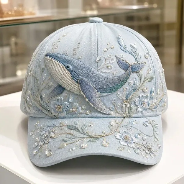 Amazon Ocean Day Animal‑Print Baseball Cap, Casual Outdoor Versatile Adjustable Unisex Hat