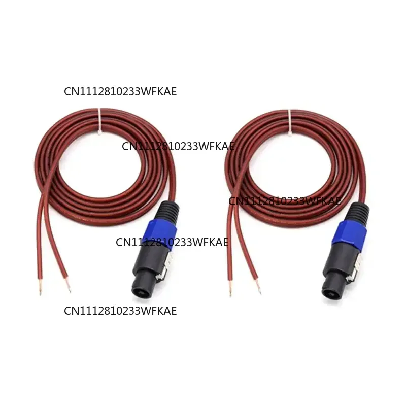 2Pcs Bare Wire Open End Cable Speakon To Speaker Wire Audio Cord Amplifier Connection Cord
