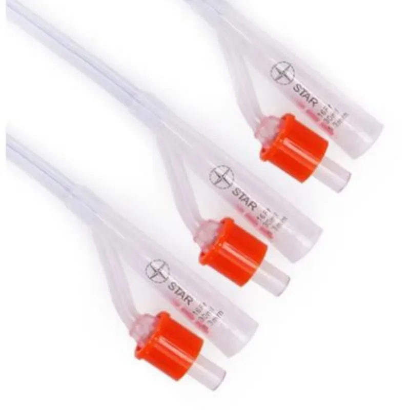 10pcs disposable urinary catheter medical sterilization two way Latex  Catheter urine catheter with soft valve