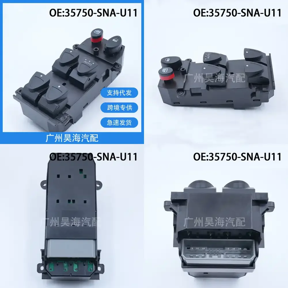 

Car Window Power Window Switch for Honda Civic 35750-SNA-U11 Right Hand Drive Glass Lift Control Module Auto Interior Parts