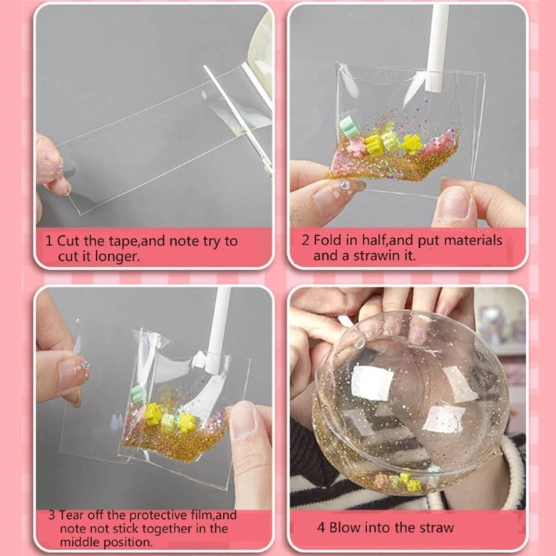 DIY Bubble Blowing Nanos Tape Kits Stress Relief Squeeze Toy Balloon Making Set Dropshipping