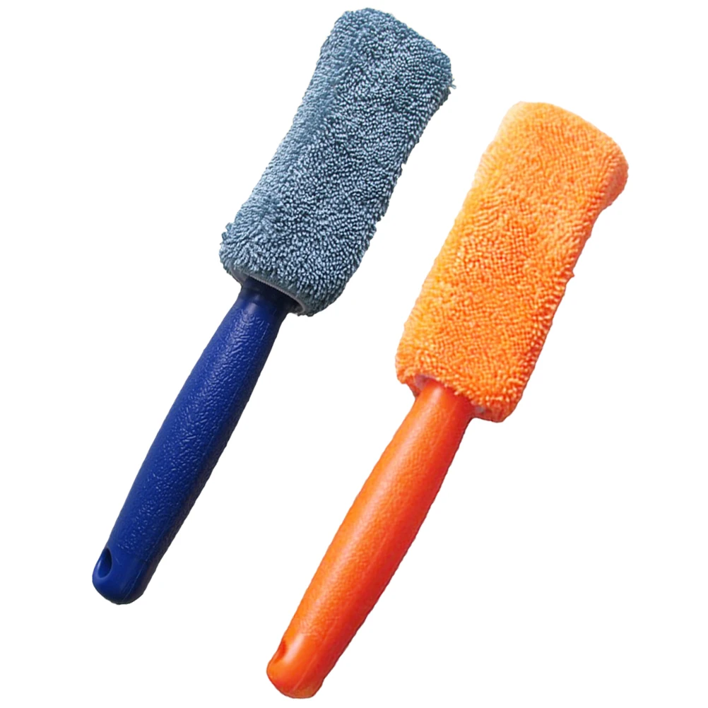 

2Pcs Tire Brush Wheel Brushes for Cleaning Wheels Car Brushes Washing Rim Cleaner Fiber Long Handle