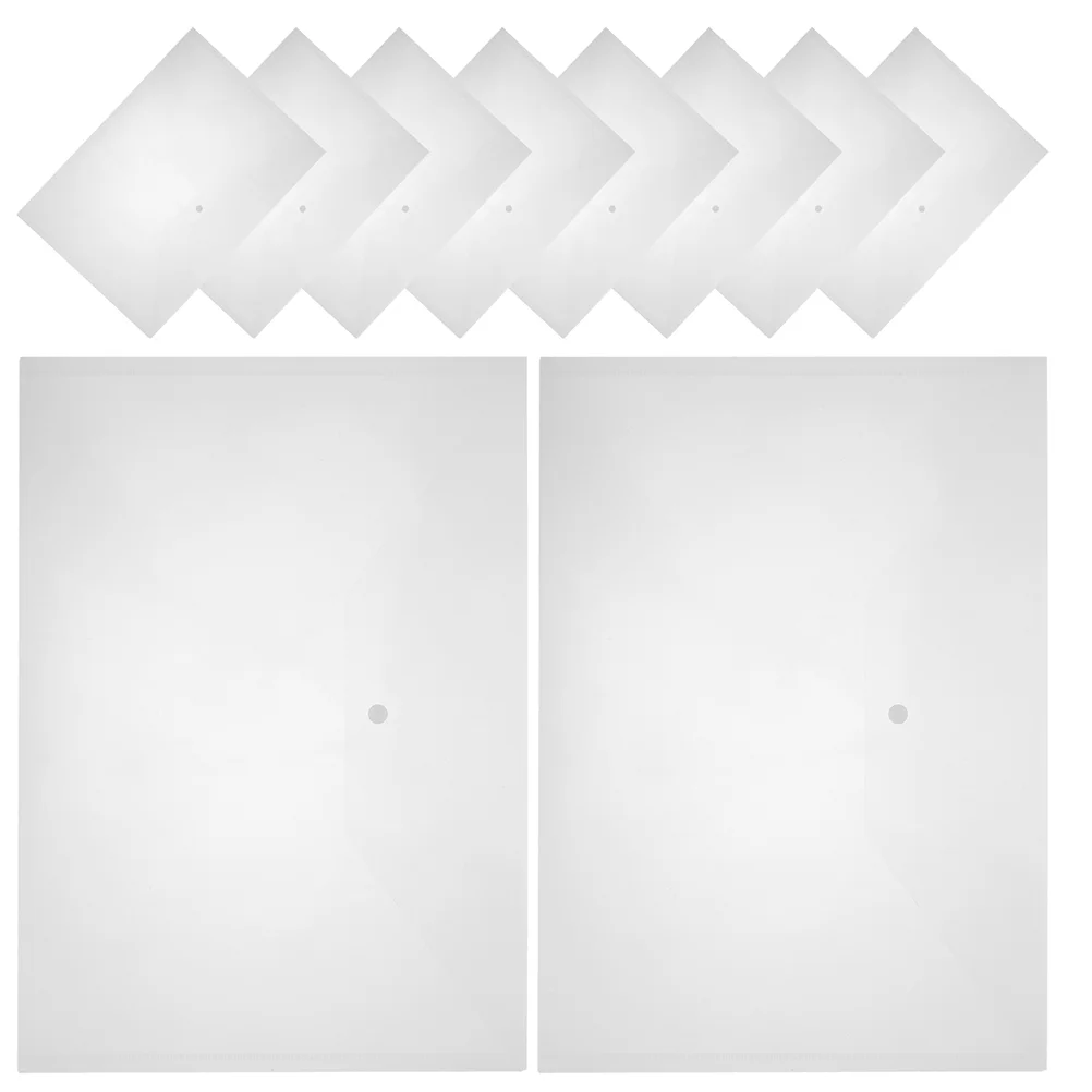 20 Pcs Transparent File Bag Documents Snap Button Pouches Pp Envelopes Office Bags