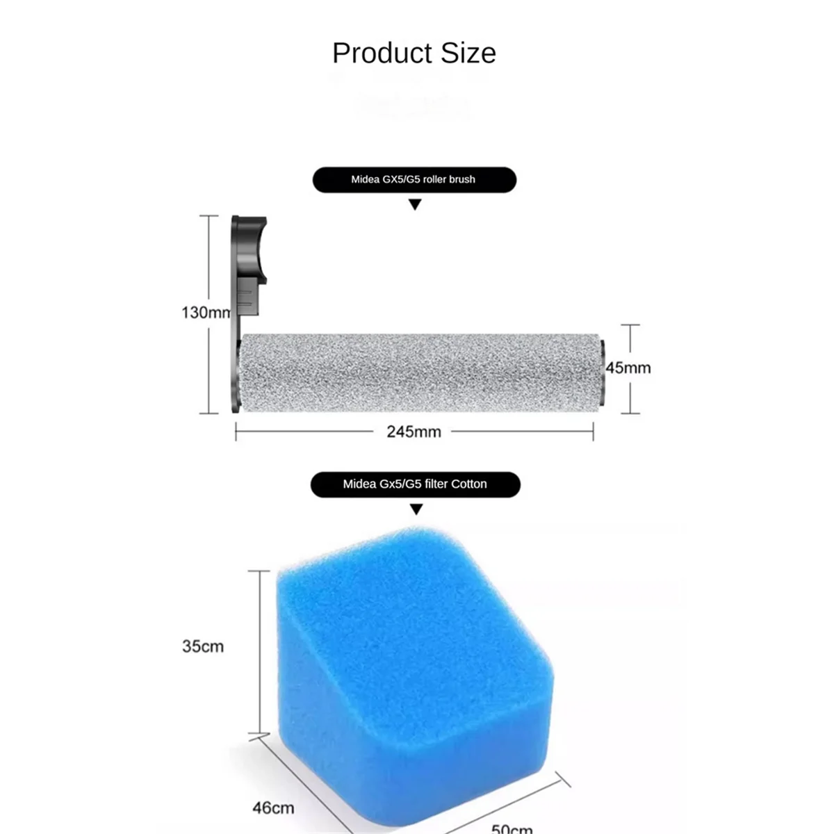 Rouleau de rechange pour aspirateur, épurateur de sol, brosse lavable, éponge, GX5 Pro, X6 Pro, G9