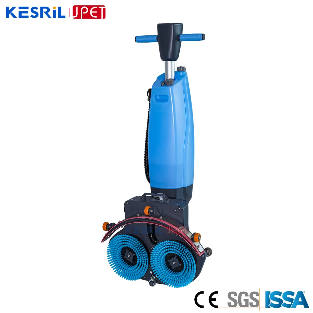 

Dual Brush Walk-Behind Floor Scrubber Battery Powered Office And Shop Cleaning Machine With Electric Engine Core Component