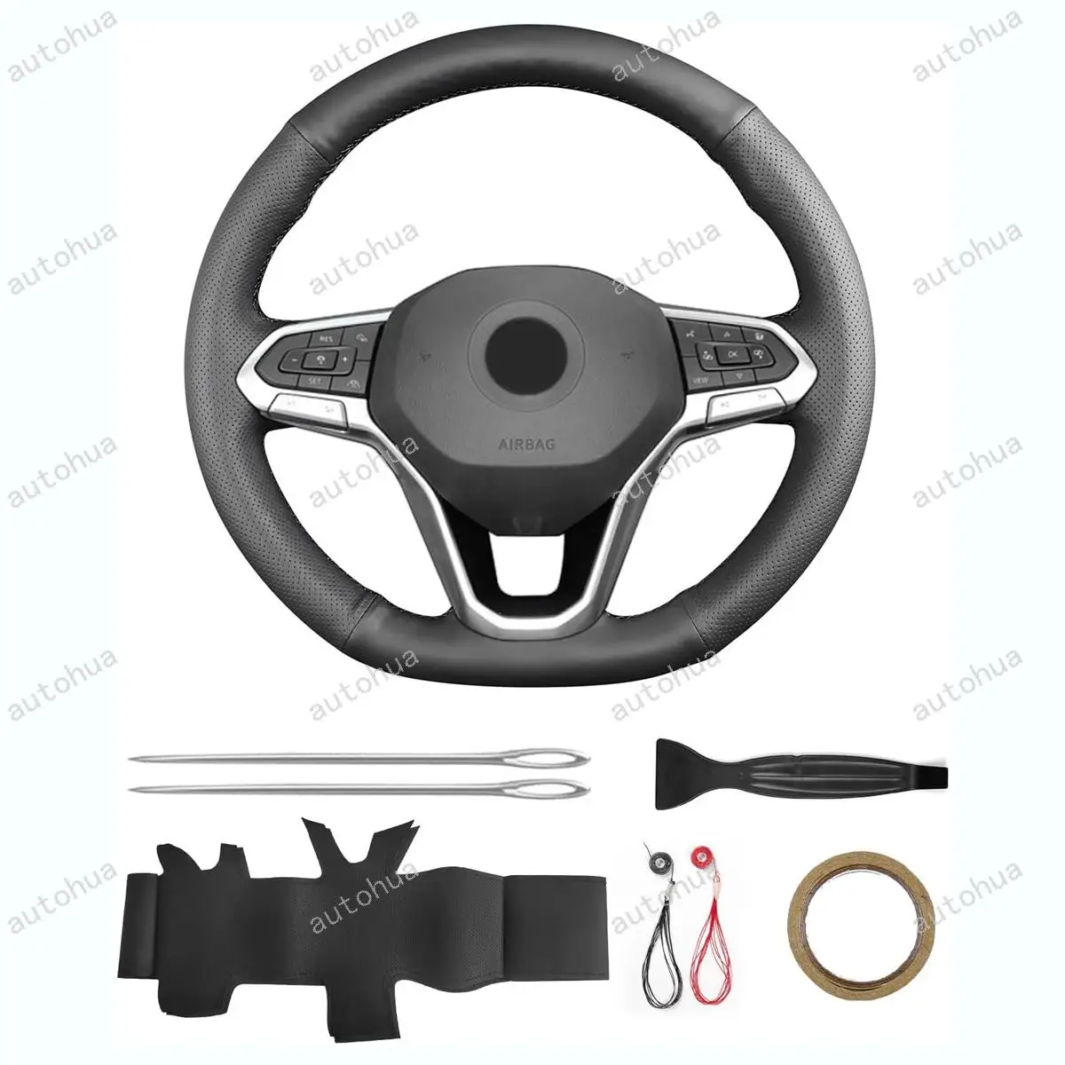 

Steering Wheel Cover for Volkswagen 2022 Touareg Edition 20 Taos Taigo Polo Multivan Jetta ID.5 GTX ID.4 GTX