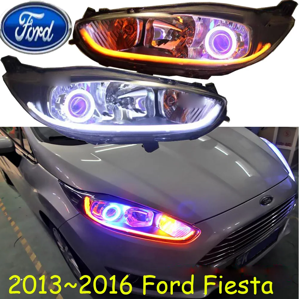 2013 2014 2015 2016y car bumer head light per Ford Fiesta headlight accessori per auto LED DRL HID xenon fog Fiesta faro