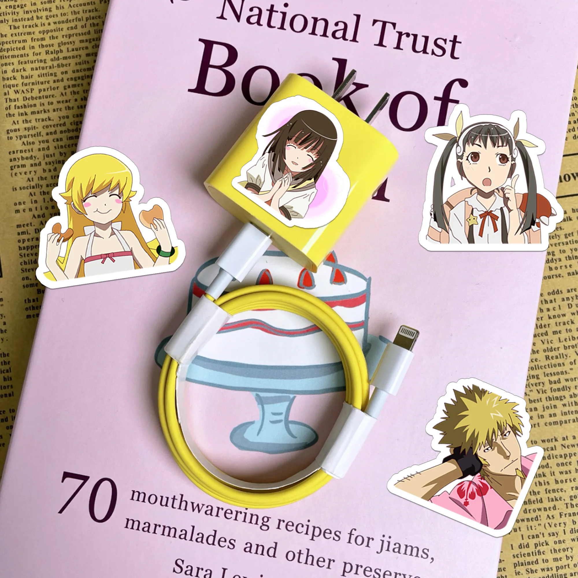 Imagen 3: 40 Piezas de Bakemonogatari Serie de Anime Mercancía Meme Pegatinas Pegatinas Decorativas para Laptops, Cuadernos y Libros