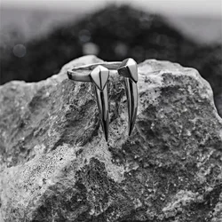 2023 New Snake Fangs Ring for Woman Vintage Gothic Punk Silver Color Animal Ring For Man Retro Trend Jewelry Cool Stuff Party