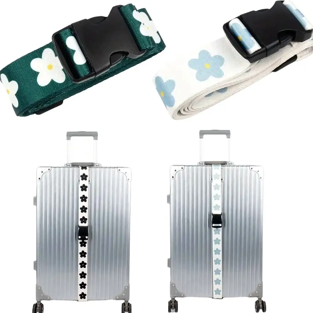 Ethnic Style Multicolor Luggage Belts Anti-theft Adjustable Travel Luggage Strap Polyester Suitcase Packing Belt Travel Supplies