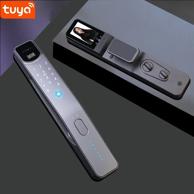 盗難防止電子ドアロック,顔認識,スマートロック,Tuya,wifi,キャットアイ,2022