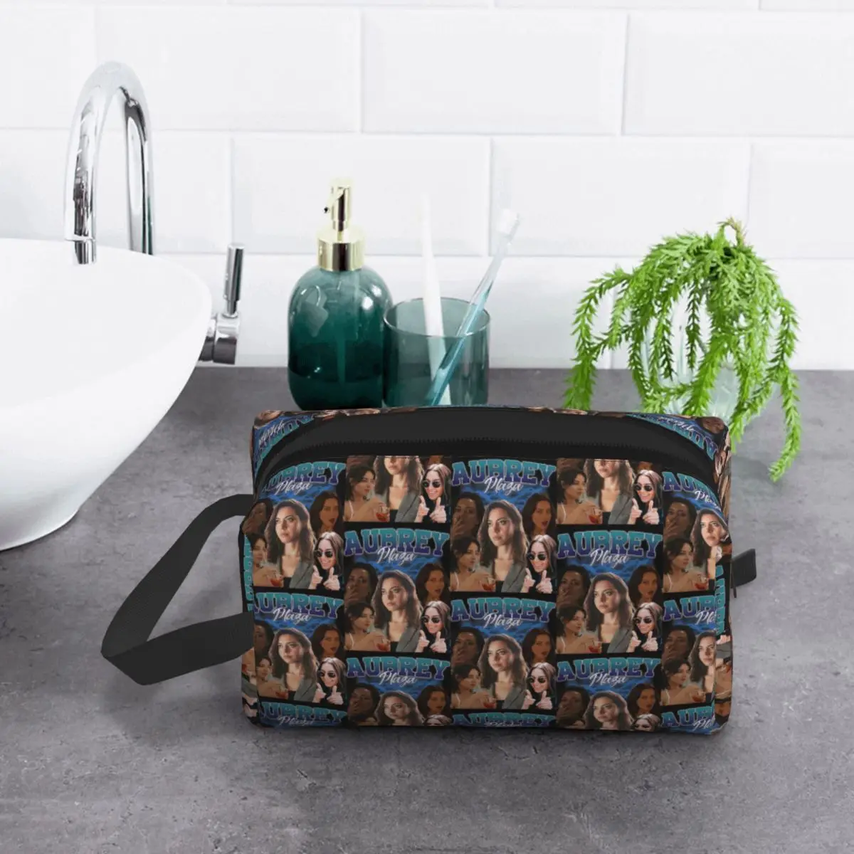 

Aubrey Plaza косметичка в стиле ретро косметический органайзер для хранения Dopp Kit косметичка для туалетных принадлежностей пенал