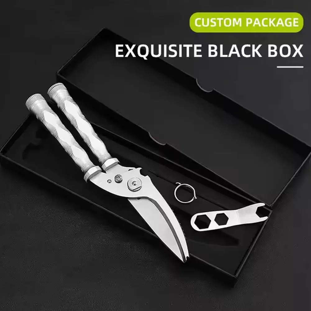 

Multifunctional Detachable scissors Kitchen scissors Portable For Outdoor Camping Fishing Multipurpose gardening tools D5B3