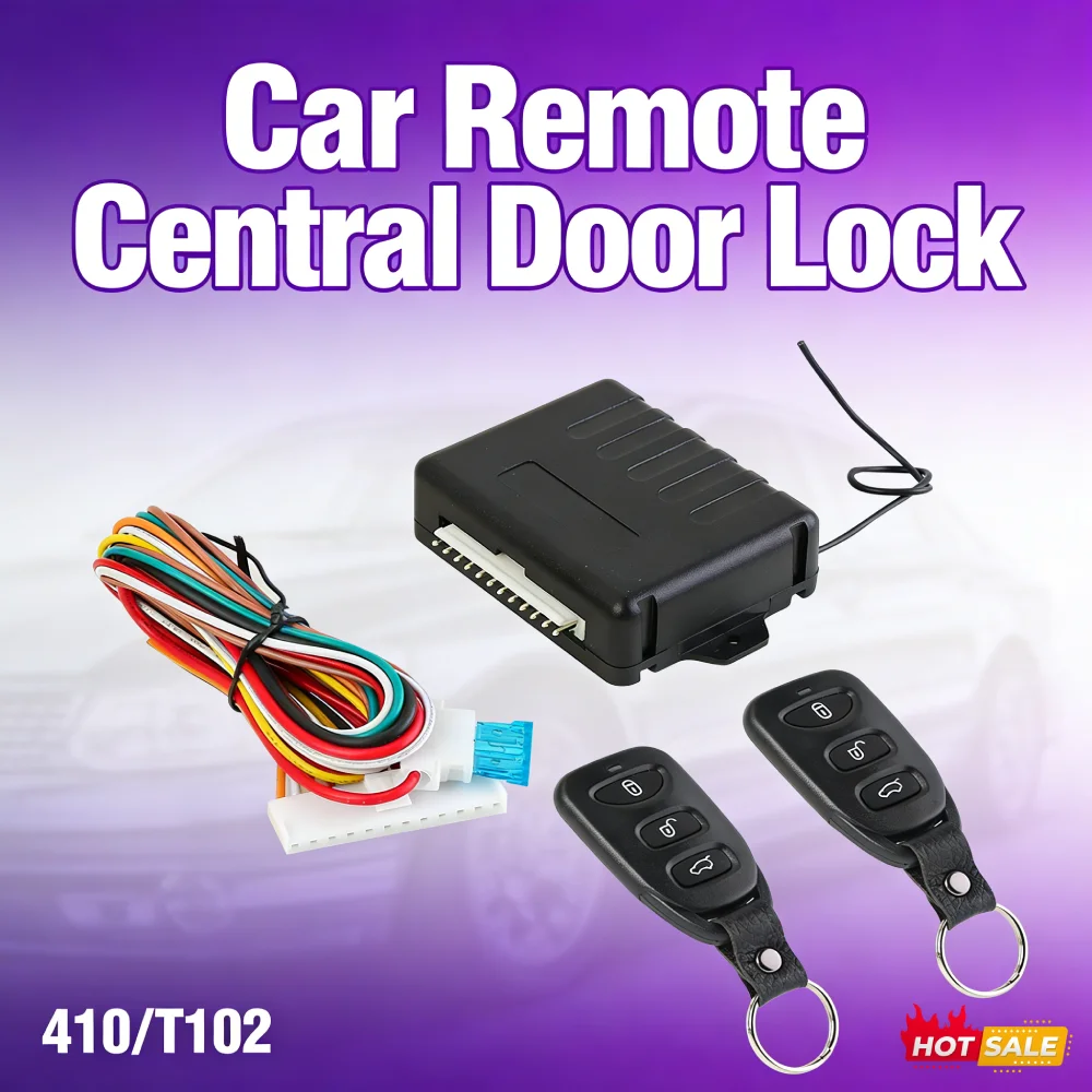 Car Remote Central Door Lock Alarm Kit 410/T102 Universal Keyless Entry System Lock Unlock Trunk Release Window Lift