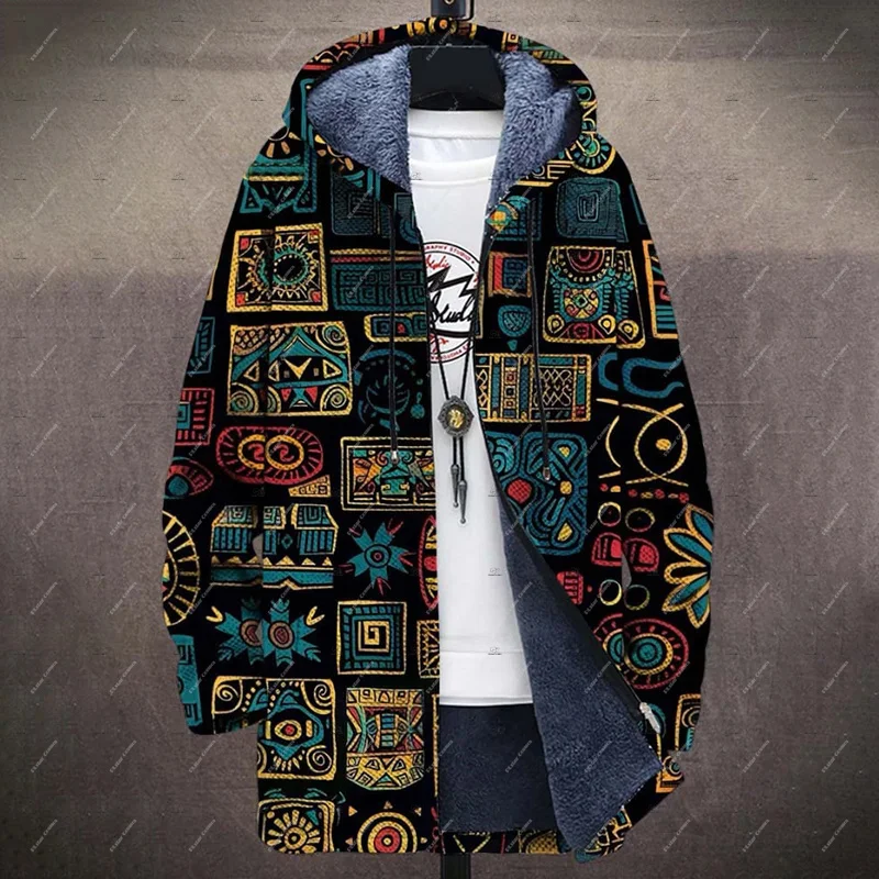 Hippie Graffiti Gradient Colorful Vintage Retro Harajuku 3DPrint Windbreaker Casual Winter Overcoat Fleece Zip Plush Hoodies Q4
