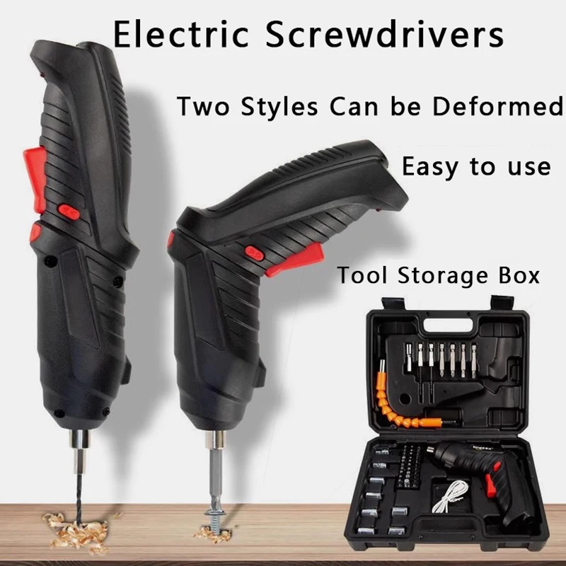 Mini Household Screw Driver  Electric Drill Rotated Cordless Screwdriver 1800mAh Power Household Maintenance Repair Tools