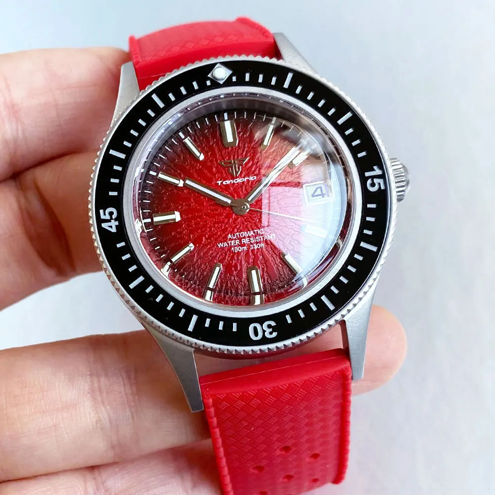 

Tandorio Vintage 40mm 50-Fathoms Style Automatic Diver Watch For Men For Japan NH35 Movement Dome Sapphire Glass Luminous Watch