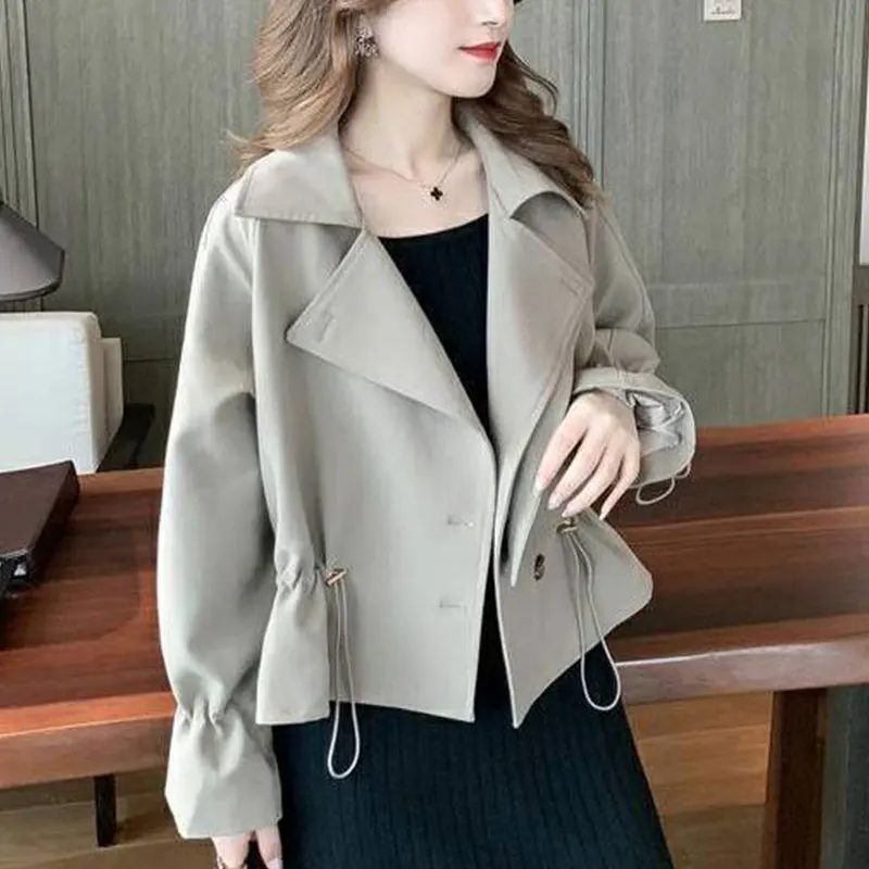 Women Elegant Temperament Thick Tops, Casual All-Match Coat, Korean Fashion, Simplicity, Office Lady Clothes, Autumn, New Style