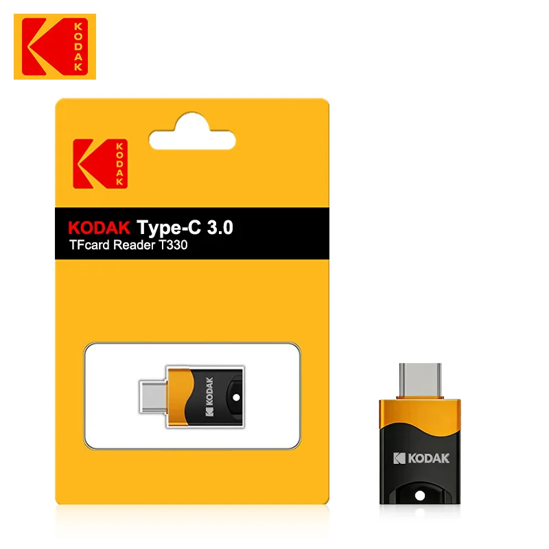 

НОВЫЙ кардридер KODAK T330 для карт Micro SD Type-C, высокоскоростной OTG-адаптер для карт памяти TF, подходит для мобильных телефонов, планшетов и компьютеров