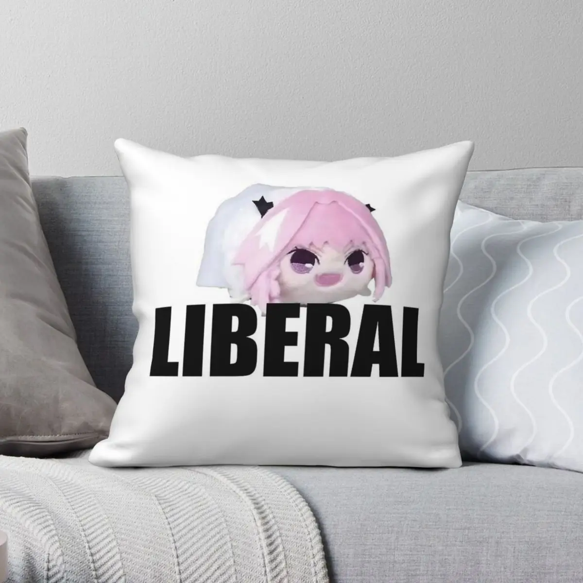 Astolfo Liberal Meme Square Pillowcase Polyester Linen Velvet Pattern Zip Decor Car Cushion Cover