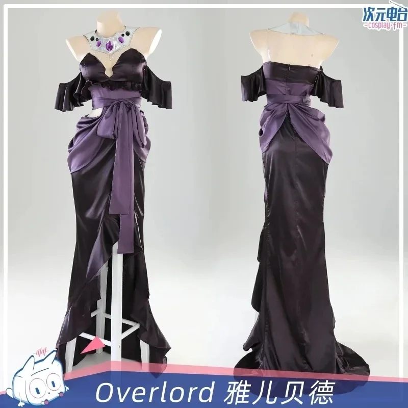 Anime Overlord Season 4 Albedo Cosplay Costume Albedo Evening Party Black Sexy Dress Wig Halloween Uniform Christmas Costume