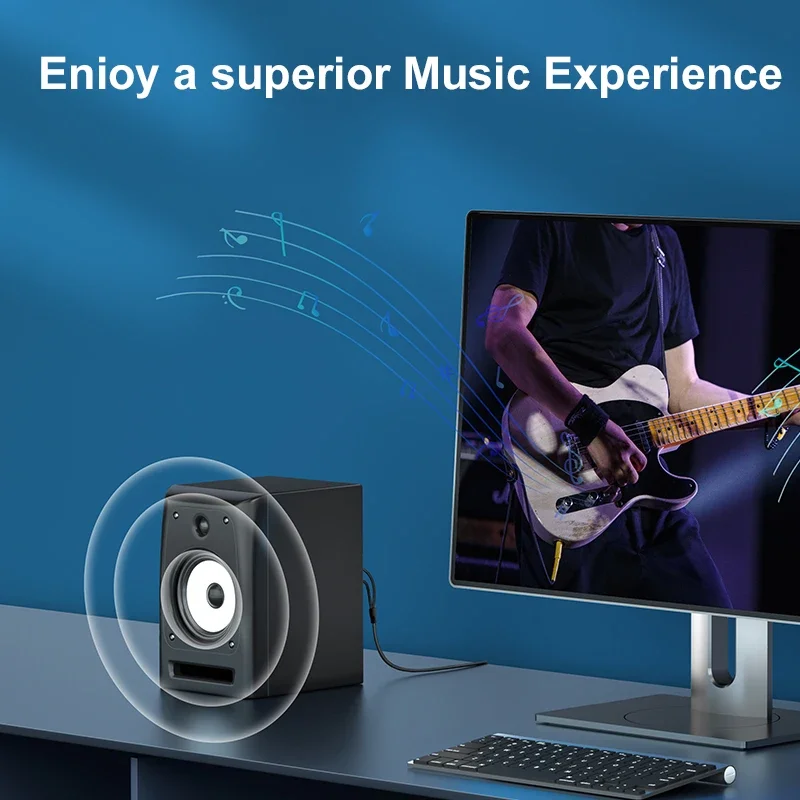 SAMZHE สายสัญญาณ RCA ขนาด3.5มม. ถึง RCA สายออดิโอ3.5มม. สายแจ็ค2RCA ตัวผู้แยกสาย AUX สำหรับ TV PC เครื่องขยายเสียงลำโพงดีวีดี