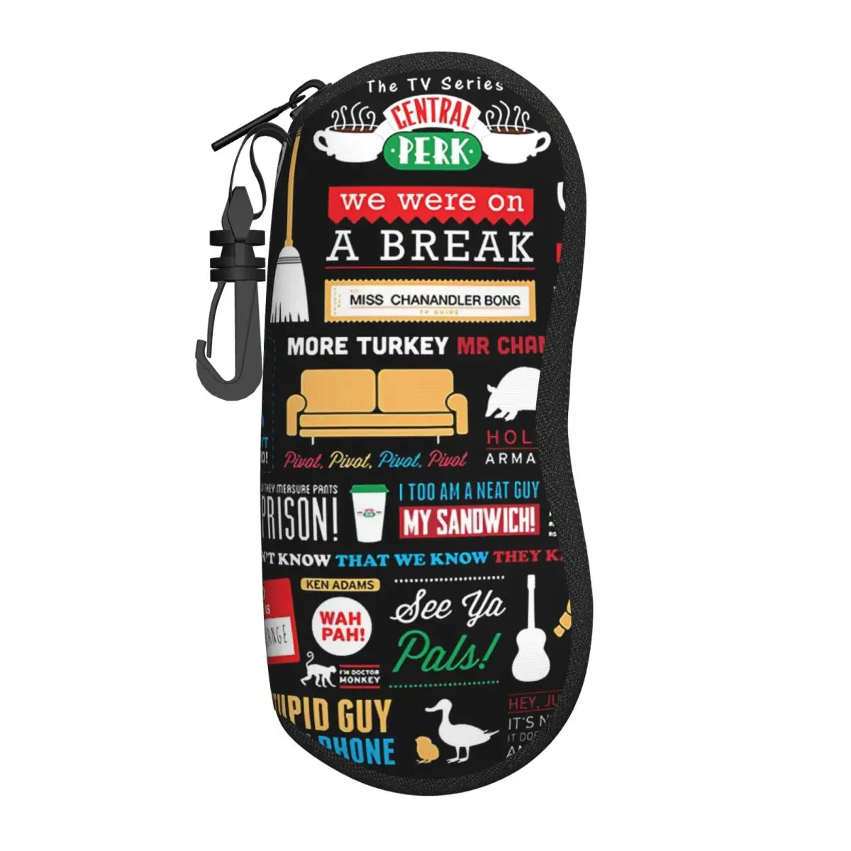 Custom Funny TV Show Friends Collage Shell Eyeglasses Protector Cases Fashion Sunglass Case Glasses Bag
