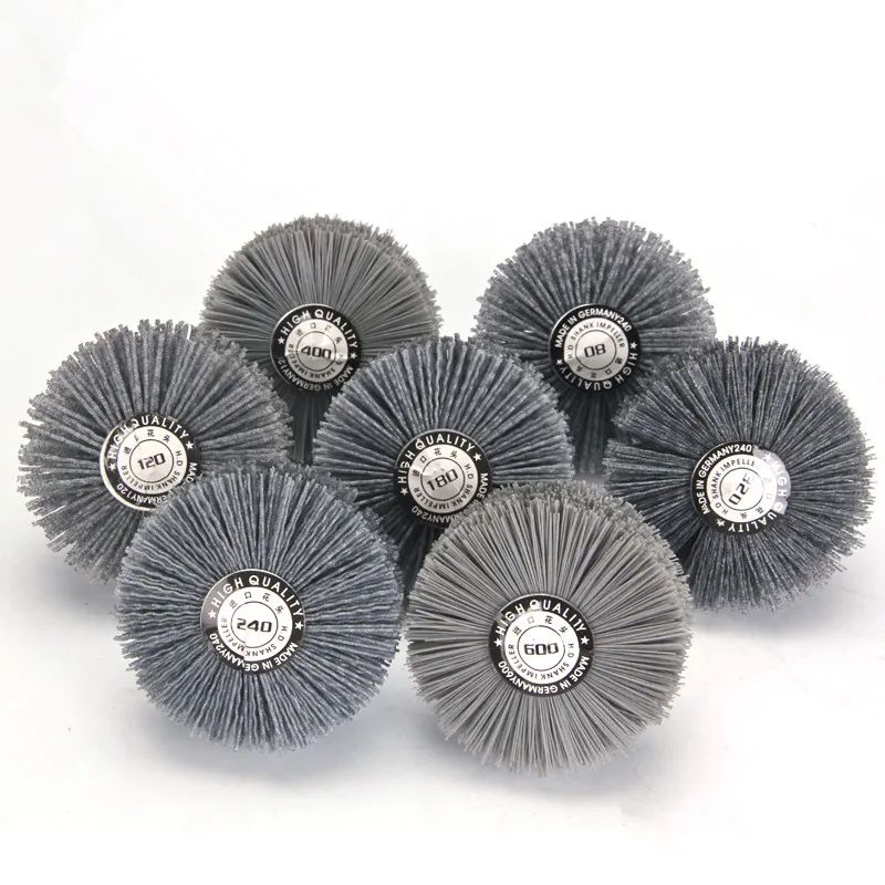 1pc 1PC 80# 120# 180# 240# 320# 400# 600# Polished flower head abrasive nylon DuPont silk wear brush wood root wheel grinding