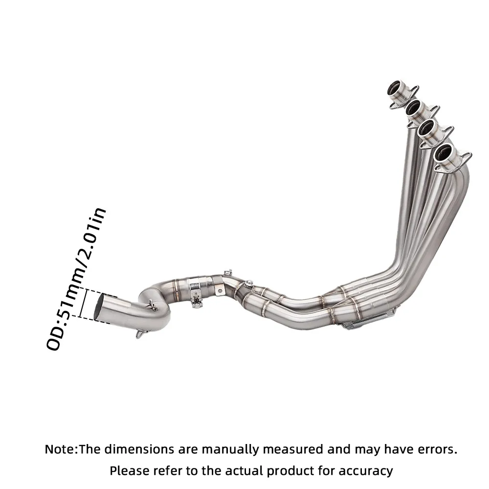 For Honda CBR650 CBR650F CB650F CB650R 2014-2025 Header Exhaust Link Pipe Escape Exhaust Systems Exhausts Pipes