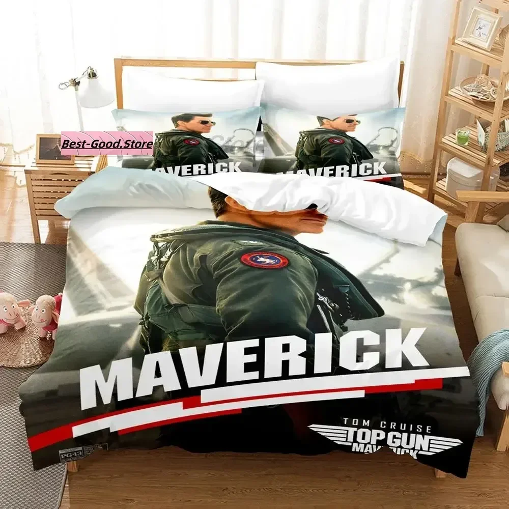 

Gun Maverick 3D 2022 bed sheet set Bedding set Printed Duvet Cover Pillowcase Single Double Queen Super King Size Sets