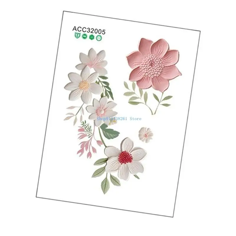 

H05E Elegant Flower Light Switches Decal Waterproof Sticker for Living Room Bedroom