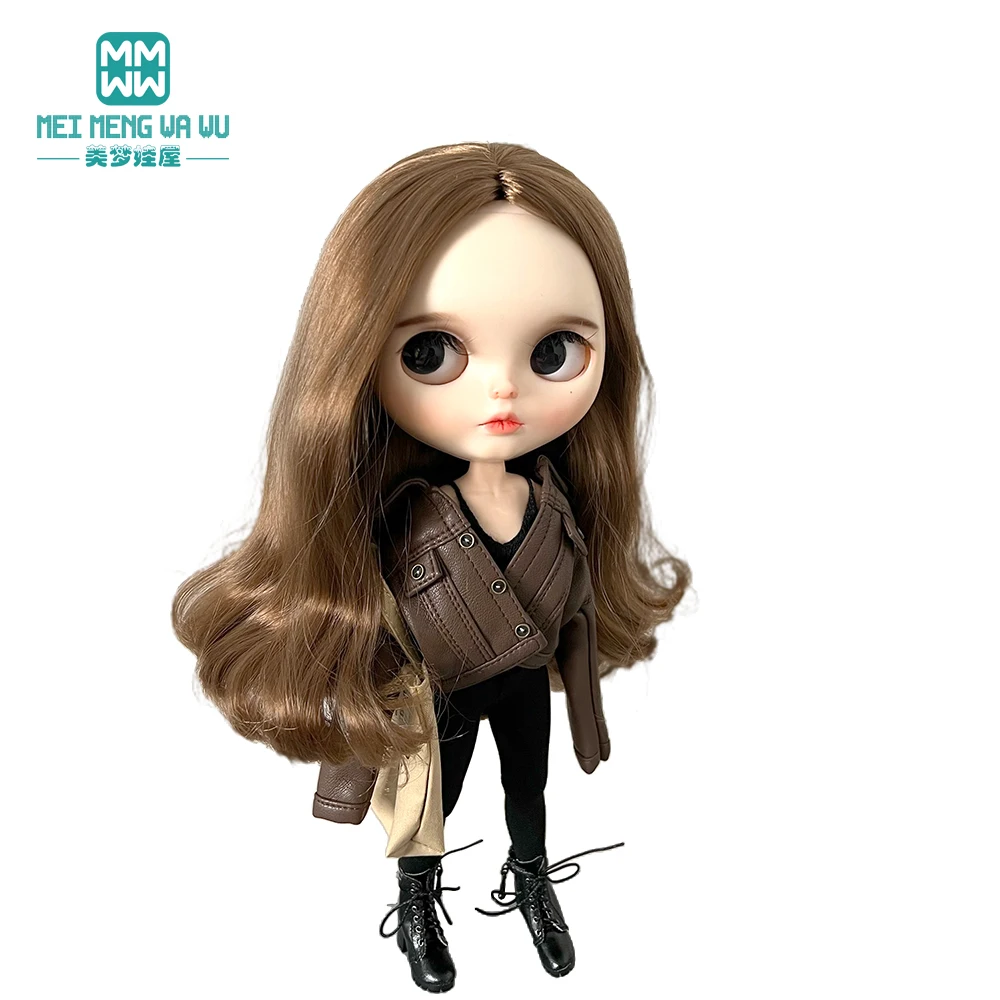 Blyth Doll Clothes Fashion Coats Jackets Brown, black, white Fit Azone, Obitsu Doll Accessories Girl Gifts