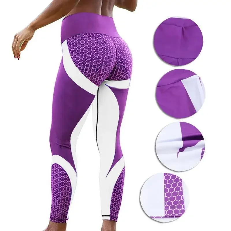 Pantalones de Yoga con estampado Digital, mallas ajustadas de cintura alta y levantamiento de cadera, para ocio y Fitness, 271004007