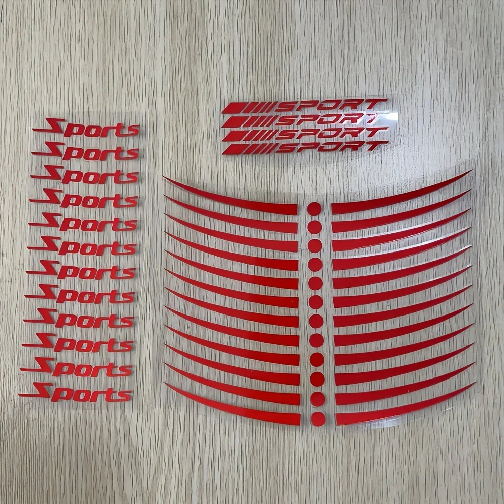 2025 New Design Sport Style Motorcycle Hub Stickers Car Motorbike Wheel Waterproof Decals for 17-inch 18-inch 19-inch Wheels