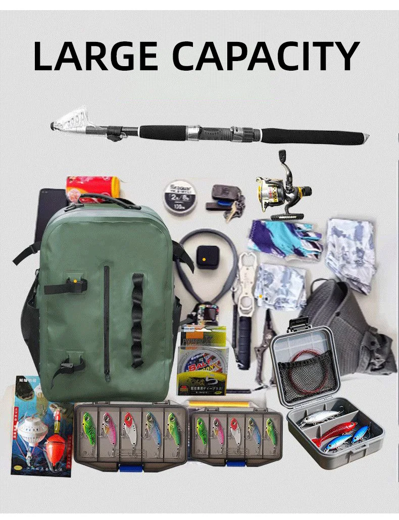 Angeln Rucksack Outdoor Angelgerät Lagerung Tasche Locken Rucksack Multifunktionale Sport Camping Bergsteigen Angeln Rucksack – Detail 3