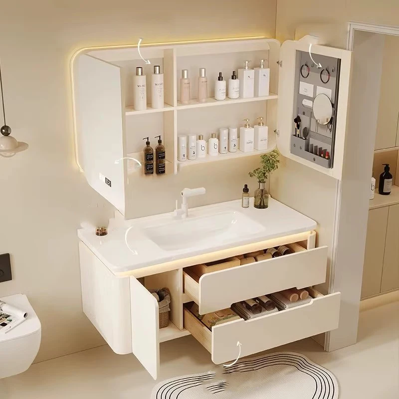 Modern Drawers Bathroom Cabinet Paper White Luxury Partitions Display Toilet Cupboard Organizer Archivadores Trendy Furniture
