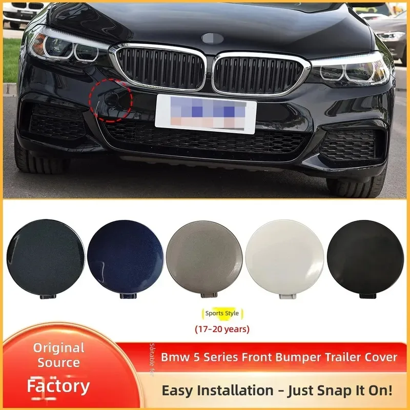 for BMW 5 Series G30 M Sport Front Bumper Tow Hook Cover 2017-2020 Trailer Hole Cap Replacement 51118068068