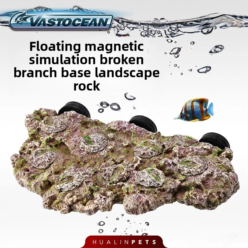 

Vastocean Floating Magnetic Reef Rock-Instant Coral Frag Station&Aquascaping Sculpture for Saltwater Tank,Adjustable Frag Holder