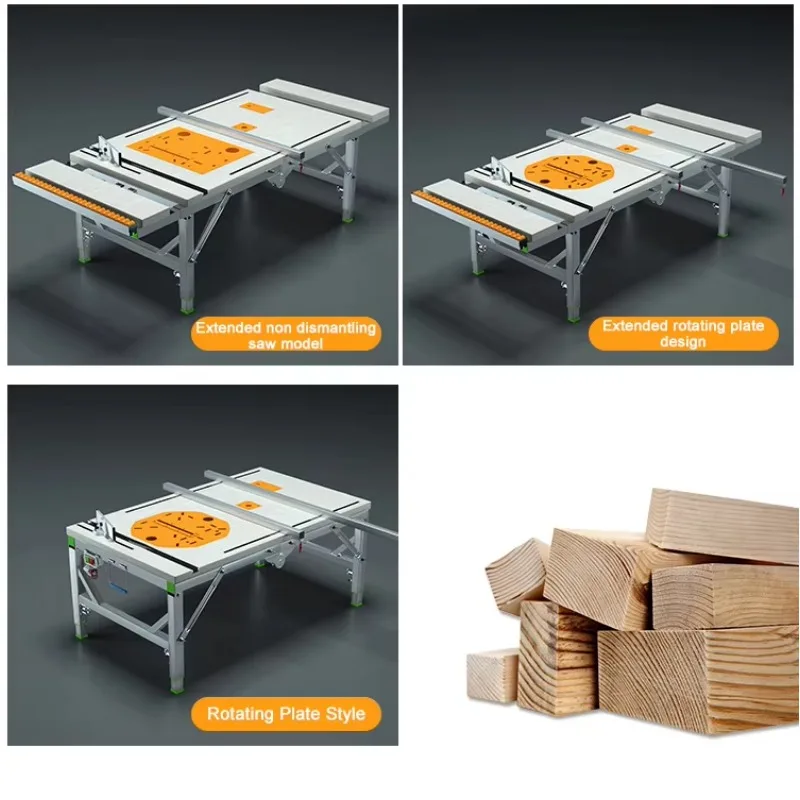120*150 DIY Folding Lifting Work Saw Multifunctional Woodworking Table Electric Woodworking Saw Table for Carpentry Workbench