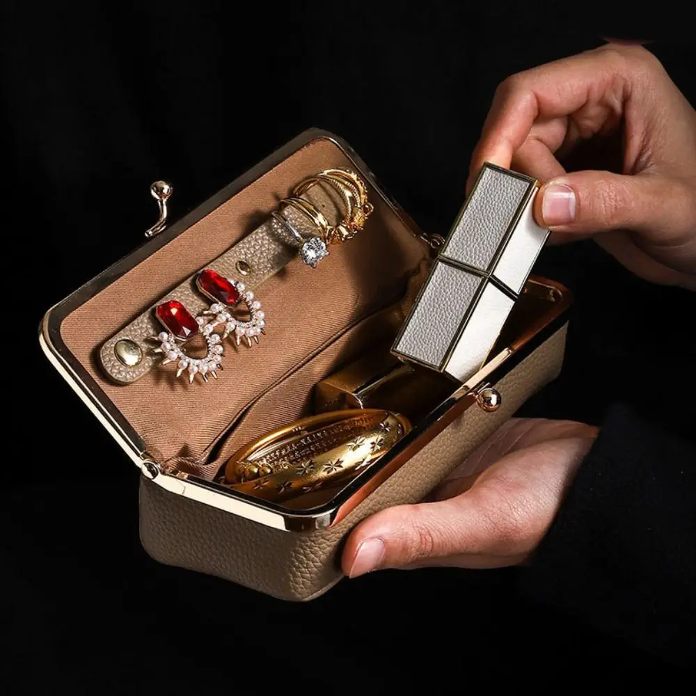 

Многофункциональная сумка для хранения ювелирных изделий из искусственной кожи с автоматическим закрытием, портативный органайзер для украшений большой вместимости, элегантный и модный.