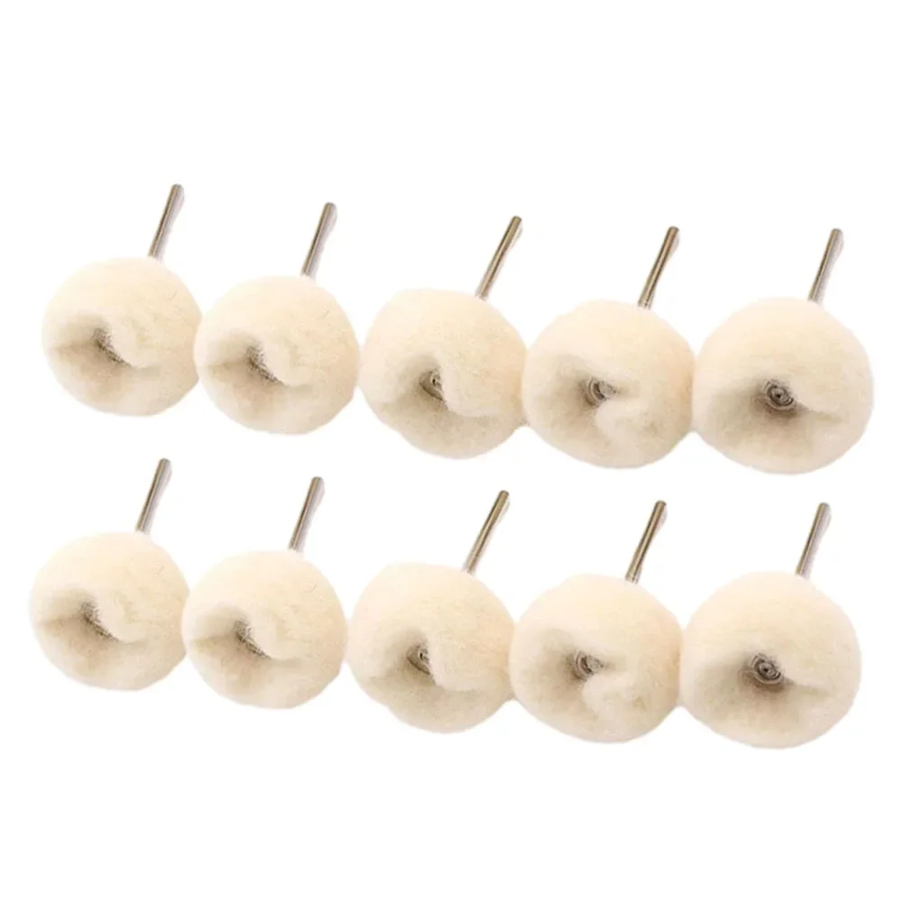 

10pcs Wool Polishing Bit 3mm Shank Finishing Ball Grinding Wheel Buffing Polishing Head For Electric Grinder Rotary Tools Parts