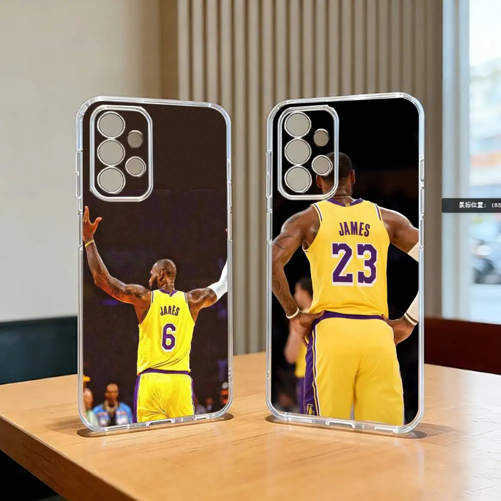 Basketball L-Lebron James  Phone Case For Samsung S25,S24,S21,S22,S23,S30,Ultra,S20,Plus,Fe Transparent Cover