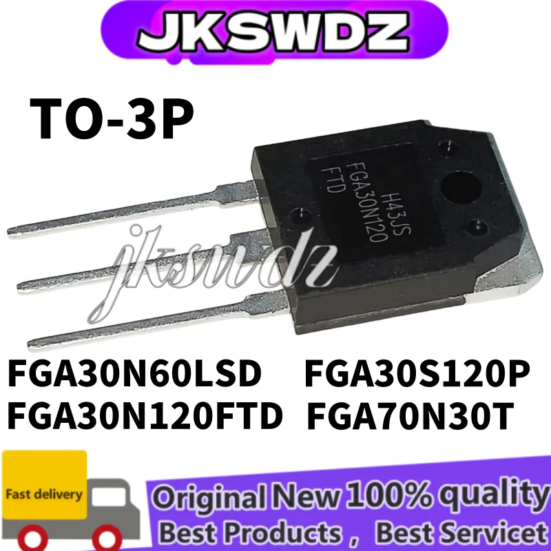 

(5 Pieces)FGA30N60LSD TO-3P 600V 60A / FGA30S120P 1300V 60A / FGA30N120 FGA30N120FTD 1200V 30A / FGA70N30T 300V 201A TO-3PJSWDZ