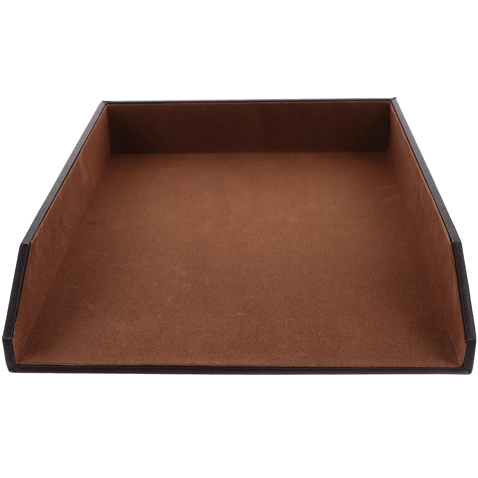

A4 Paper Storage Tray File Document Holder Desktop Organizer Modern Design Home Office School Single Layer Coffee Color