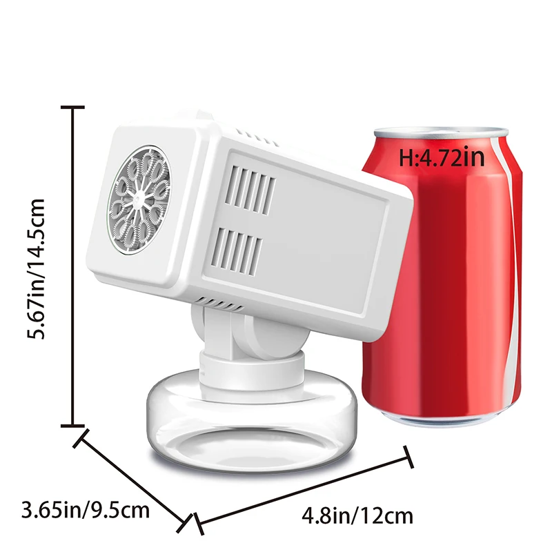 เครื่องทำฟองสบู่แบบพกพา, ของขวัญแบบหมุนได้, เครื่องทำฟองสบู่ของเล่นกลางแจ้ง, ของขวัญวันเกิดปาร์ตี้ [ไม่มีแบตเตอรี่, ไม่มีน้ำฟองสบู่]