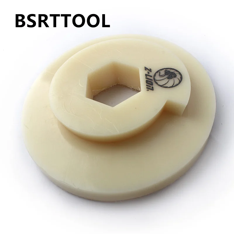 BSRTTOOL 4" Snail Lock Back Holder 100mm White Plastic Pad Snail Lock Adapter Polishing Pad For Diamonds