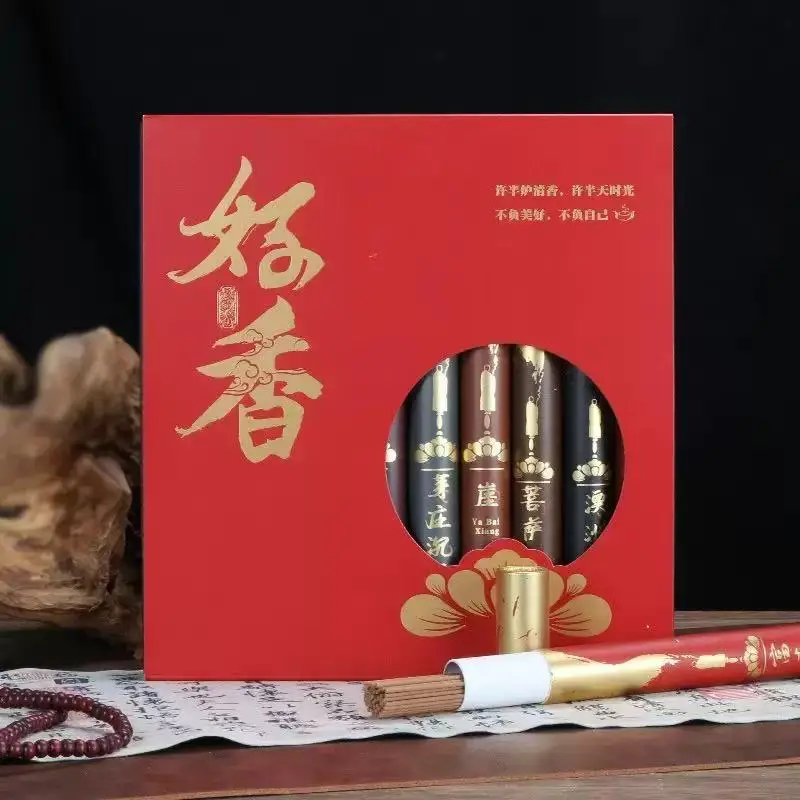 Box Packed Ten Scented Incense Sticks Sandalwood Agarwood Handmade Home Indoor Incense Sticks/Help Sleep Calm Mind Meditation