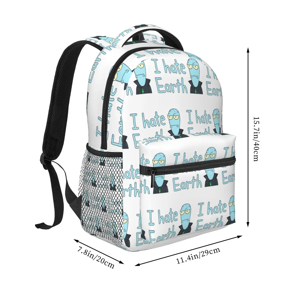 Korvo I Hate Earth Solar Opposites Cartoon Backpack Hot Sale Daypack Large Capacity Boys Girls BookBag School Bag Shoulder Bags