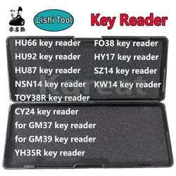 Vendita CALDA Lishi Strumento 2 in 1 2in1 HU66 HU92 HU87 NSN14 TOY38R CY24 B106 per GM37 GM39 YH35R FO38 HY17 SZ14 KW14 Lettore di chiavi